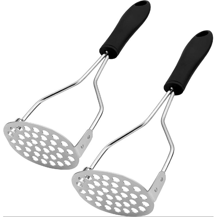Gushante 2 Pack Masher, HeavyDuty StainlessSteel Round Shape Potato